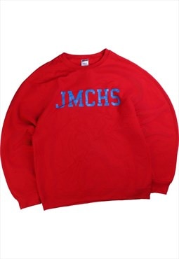 Jerzees  Jmchs College Crewneck Sweatshirt Large Red