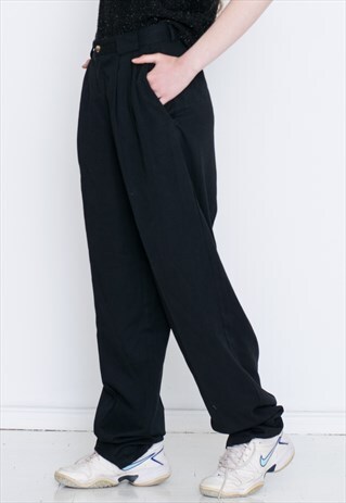 VINTAGE BLACK RETRO TROUSERS