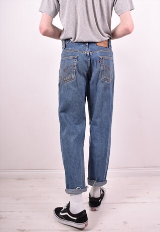 LEVI'S 550 MENS VINTAGE JEANS W31 L29 BLUE 90S