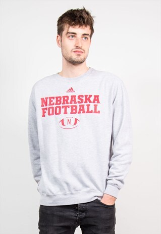 VINTAGE 90'S GREY ADIDAS FOOTBALL SWEATSHIRT