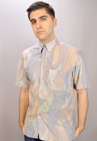 VINTAGE PATTERNED SHORT SLEEVE SHIRT