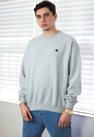 VINTAGE CHAMPION SWEATSHIRT JUMPER LOGO 90S L 16.6