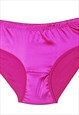 FULL BUM SEXY PINK SATIN KNICKER UNDERWEAR STYLISH PANTIES