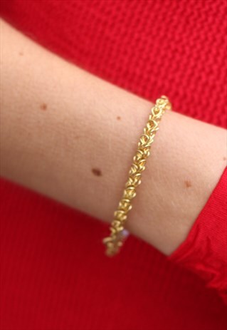 1970'S GOLD TUBE LINK BRACELET