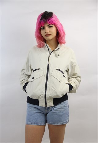 VINTAGE WOOLRICH CREAM BOMBER JACKET