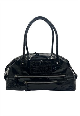 Vintage Y2K / 2000s FCUK Black Patent Tote Bag