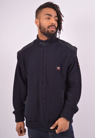 VINTAGE PAUL & SHARK REVERSIBLE JACKET NAVY BLUE