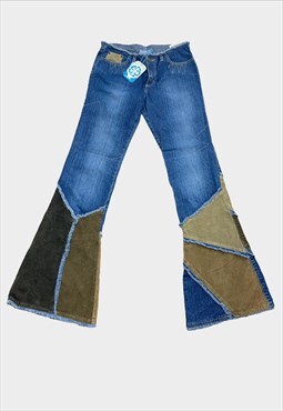 Y2k Vintage Jeans Flare Low Rise Deadstock Corduroy 90s 