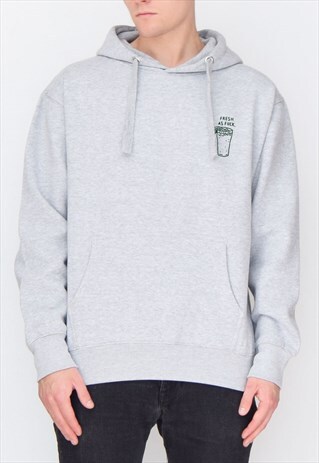 GREY FRESH AS F-CK (GREEN) HOODIE