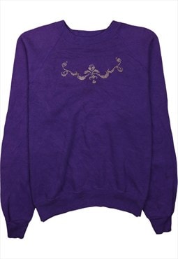 Vintage 90's Lee Sweatshirt Heavyweight Crew Neck Purple