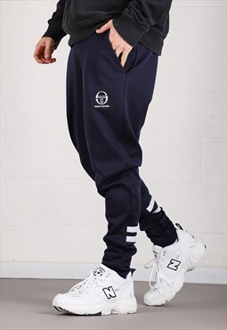 Vintage Sergio Tacchini Joggers in Navy Sweat Pants Small