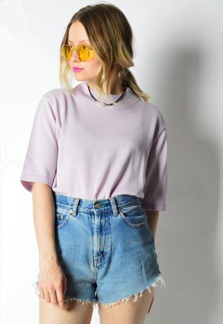 VINTAGE 90S PASTEL LILAC KNIT TOP
