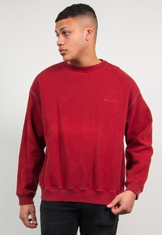COLUMBIA SWEATSHIRT RED CREW NECK SWEATER