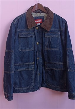 Vintage Y2k Wrangler workwear indigo men denim jacket