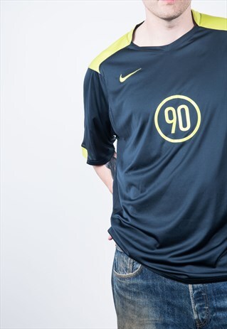 NIKE VINTAGE 1990S NAVY BLUE SPORTS T-SHIRT