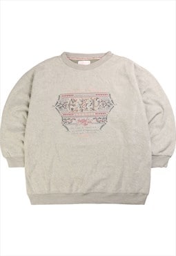 Vintage 90's Express Sweatshirt Flower Fleece Crewneck