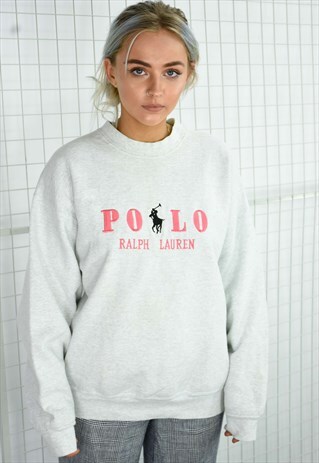 VINTAGE POLO RALPH LAUREN BIG LOGO SWEATER