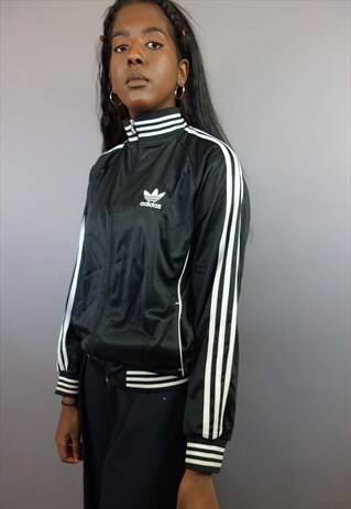 BLACK & WHITE ADIDAS ORIGINALS TRACK JACKET