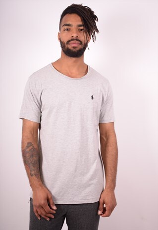 POLO RALPH LAUREN MENS VINTAGE T-SHIRT TOP XL GREY 90S