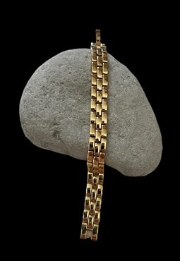 80's Gold Metal Chain Link Vintage Bracelet
