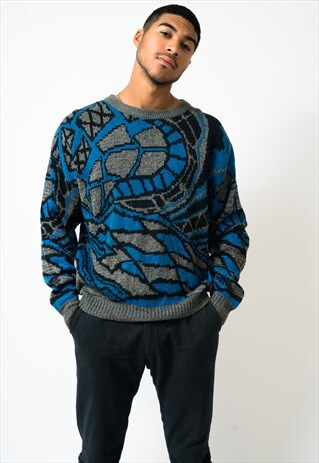 VINTAGE 80S PATTERNED JUMPER