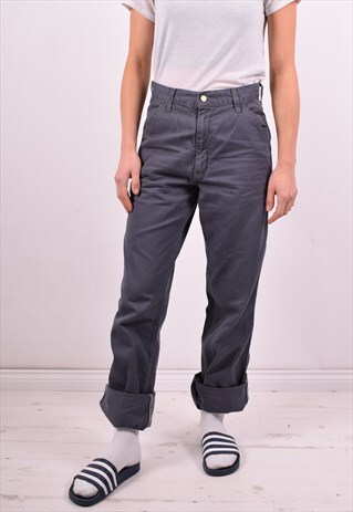 CARHARTT WOMENS VINTAGE TROUSERS W28 L34 GREY 90'S