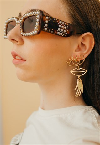 ABSTRACT DROP EARRINGS