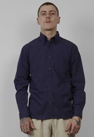 VINTAGE 90'S FILA LOGO NAVY SHIRT
