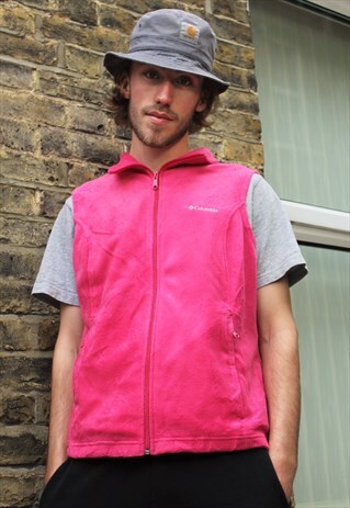 RETRO / 90'S / COLUMBIA / PINK SLEEVELESS FLEECE