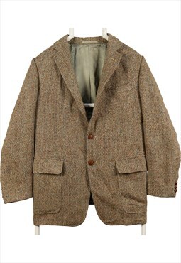 Vintage 90's Harris Tweed Blazer Tweed Wool Jacket Button Up