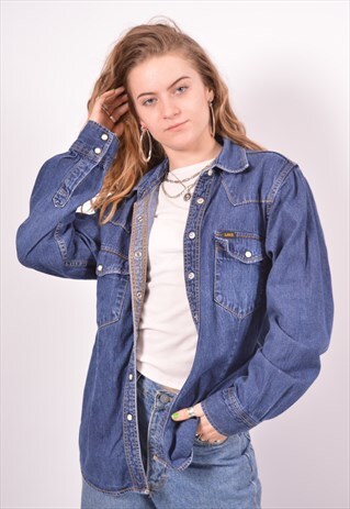 VINTAGE LEE DENIM SHIRT BLUE