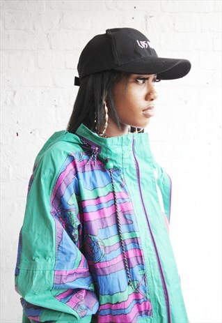 VINTAGE 90'S LADIES OVERSIZE HOODED PARKA/WINDBREAKER