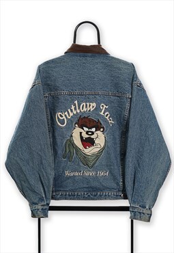 Vintage Looney Tunes Taz Denim Jacket Mens