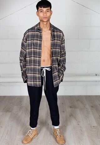 VINTAGE RETRO CHECKED LUMBERJACK FLANNEL UNISEX SHIRT