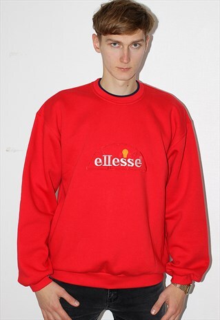 90'S TOMATO RED ELLESSE SWEATSHIRT