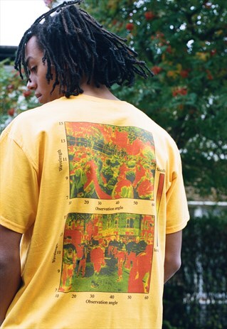 SHORT SLEEVED T-SHIRT GOLD WITH DREAM INFRARED PRINT