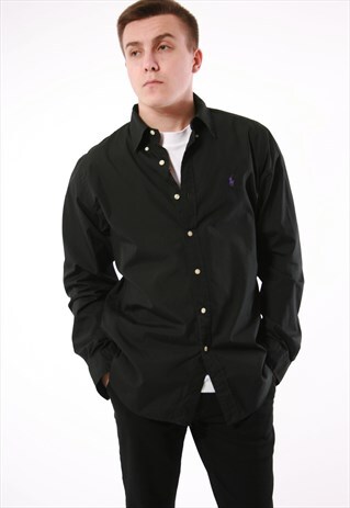 90S VINTAGE POLO RALPH LAUREN COTTON OLDSCHOOL SHIRT 14005
