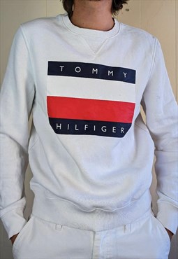 Tommy Hilfiger White Crewneck Sweater