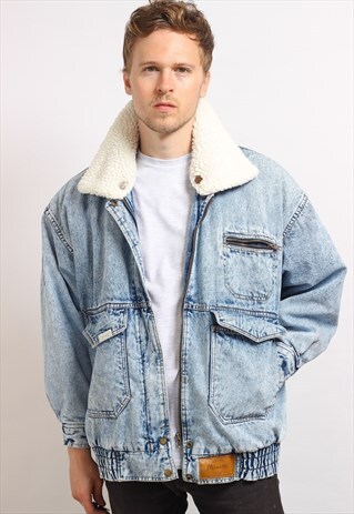 VINTAGE FLEECED LINED DENIM JACKET