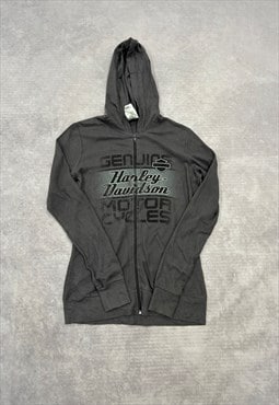 Harley-Davidson Hoodie Zip Up Graphic Logo Sweatshirt