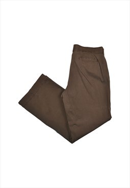 Vintage Y2K Dockers Chino Cotton Pants Brown Ladies W36 L32