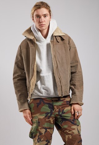 VINTAGE SHEARLING AVIATOR JACKET