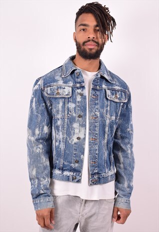MENS VINTAGE DENIM JACKET MEDIUM BLUE 90S
