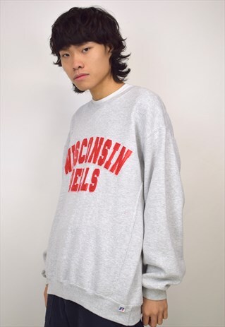 VINTAGE 90S GREY "WISCONSIN DELLS" SWEATER