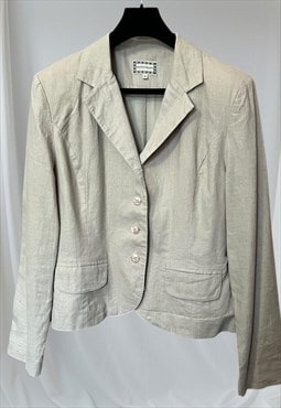 Vintage 90s Linen Blazer Monsoon