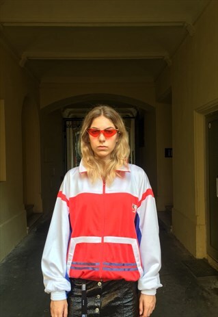 VINTAGE 90' OLDSCHOOL AMAZING MULTICOLOUR ZIPPED JACKET