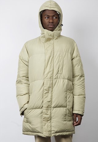 VINTAGE 90'S LEVI'S BEIGE DOWN PUFFER COAT