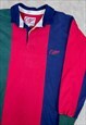 VINTAGE COTTON TRADERS RUGBY POLO SHIRT STRIPED XL