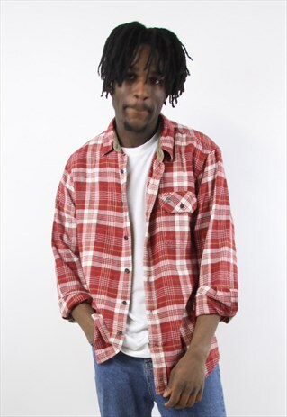VINTAGE TIMBERLAND CHECK RED SHIRT