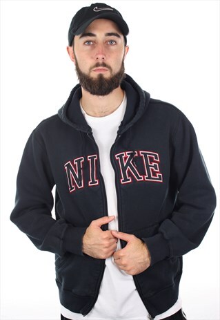 VINTAGE NIKE SPELL OUT ZIP UP HOODIE